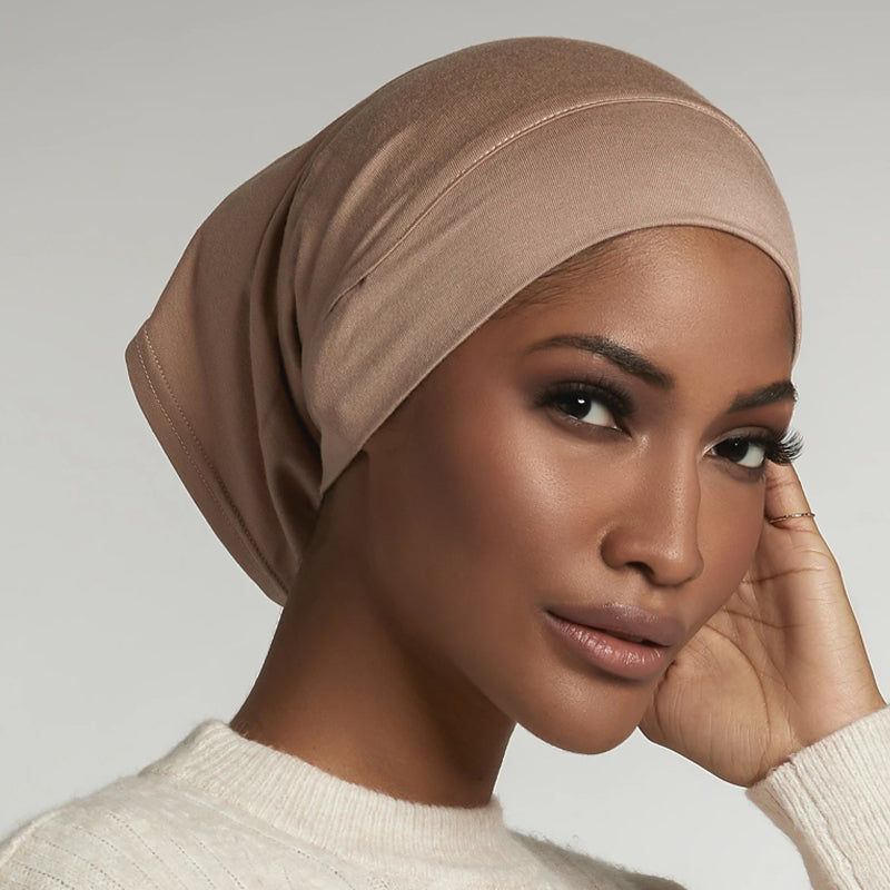 Jersey Cotton Muslim Women Under Hijab Cap With Ear Hole Inner Hijab Cap Round Forehead Underscarf Bonnet Femme Musulman