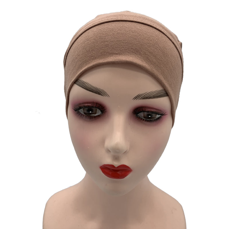 Jersey Cotton Muslim Women Under Hijab Cap With Ear Hole Inner Hijab Cap Round Forehead Underscarf Bonnet Femme Musulman