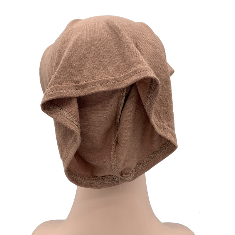 Jersey Cotton Muslim Women Under Hijab Cap With Ear Hole Inner Hijab Cap Round Forehead Underscarf Bonnet Femme Musulman