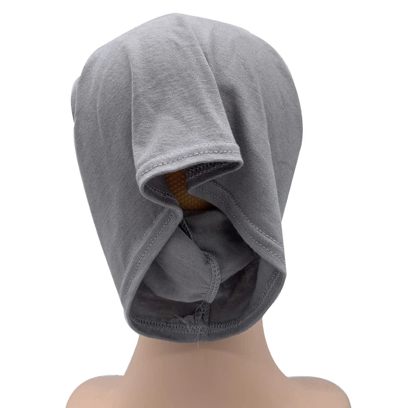 Jersey Cotton Muslim Women Under Hijab Cap With Ear Hole Inner Hijab Cap Round Forehead Underscarf Bonnet Femme Musulman