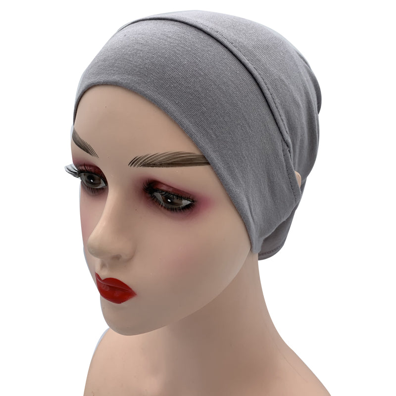 Jersey Cotton Muslim Women Under Hijab Cap With Ear Hole Inner Hijab Cap Round Forehead Underscarf Bonnet Femme Musulman