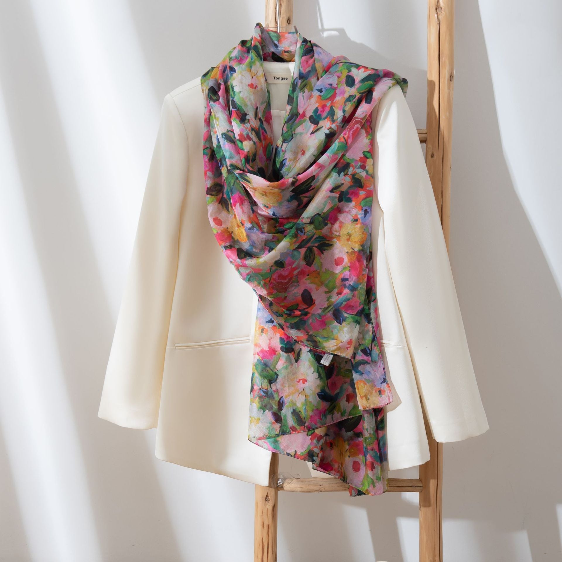 Silk Scarf for Women, New Mulberry Silk Spring and Summer Style, Versatile Long Silk Scarf, Mother's Day Gift Box Packaging
