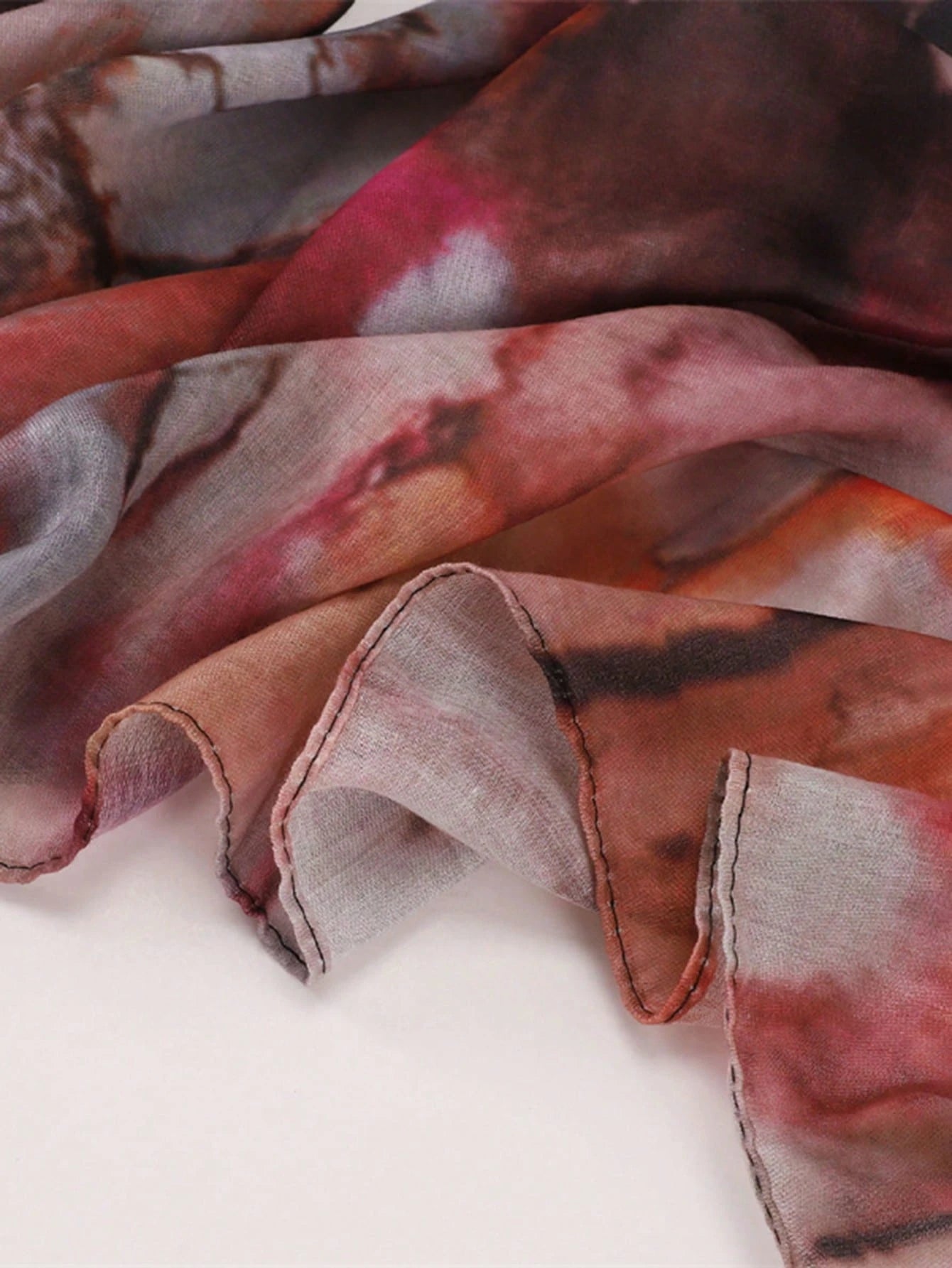 Women Muslim Hijab Watercolour Print Bohemian Styles Soft Scarf Ramadan Scarves Headscarf Shawls Turban Breathable Hijabs