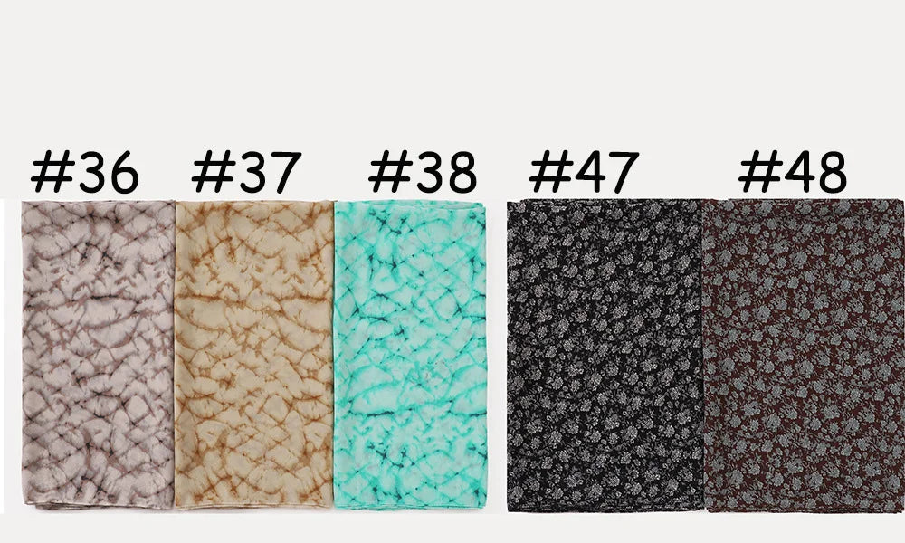New Printed Hijabs Shawl Bubble Chiffon Hijabs Woman Design Flower Shawls Muslim Scarves Headscarf Wraps Turbans Long Scarves
