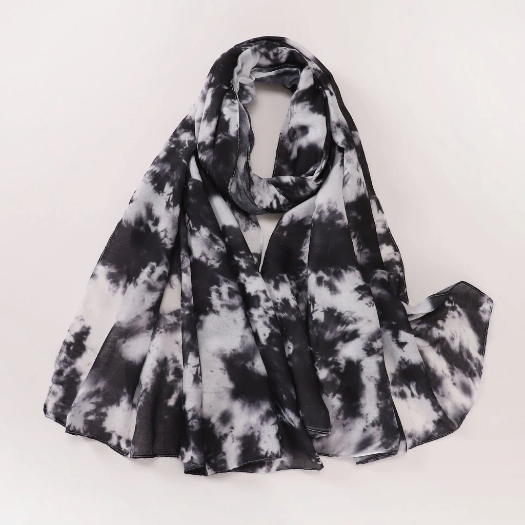 1Pcs New Watercolor Print Hijab Islam Ramadan Women Bohemian Soft Muslim Hijabs Foulard Arab Femme Shawl Wrap Scarf Headscarf