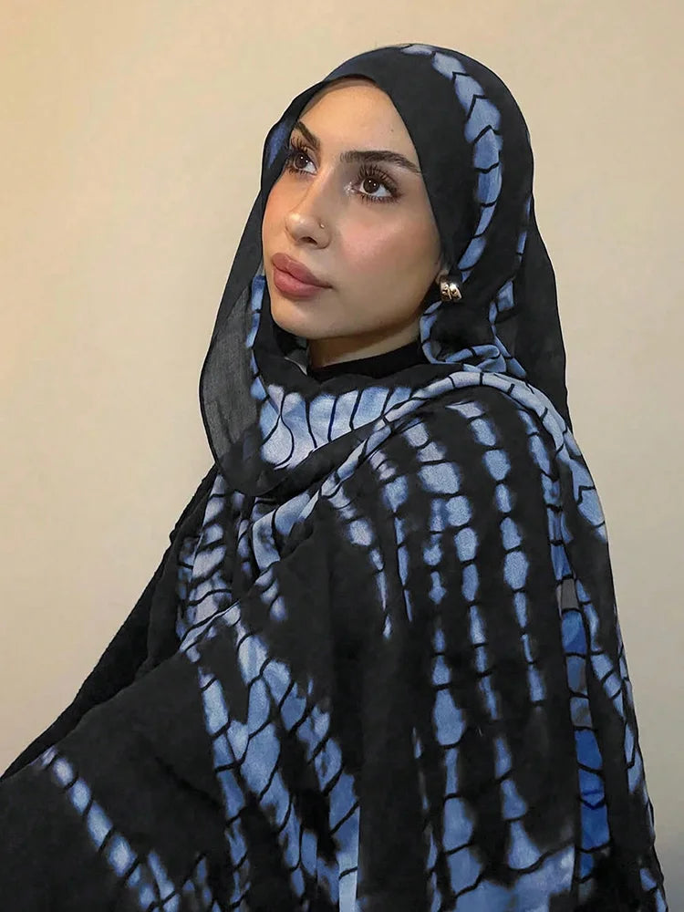 1Pcs Muslim Watercolour Print Hijabs Women Islamic Ramadan Headscarf Modal Cotton Foulard Femme Shawl Wrap Foulard Bandana 2026