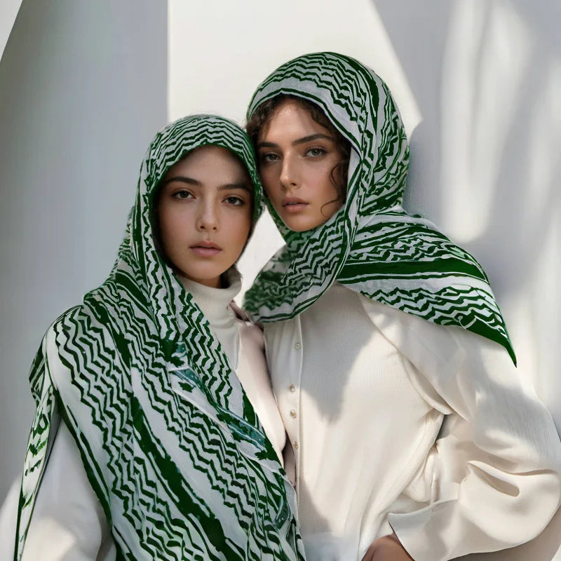 1Pcs New Watercolor Print Hijab Islam Ramadan Women Bohemian Soft Muslim Hijabs Foulard Arab Femme Shawl Wrap Scarf Headscarf