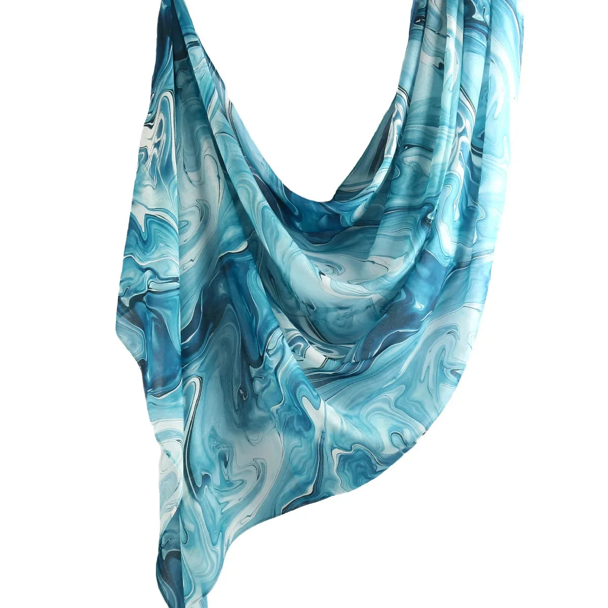 New Watercolor Hijabs for Women Floral  Print Hijab Scarf Breathable Soft Long Fashion Scarves Headscarf Paisley Muslim