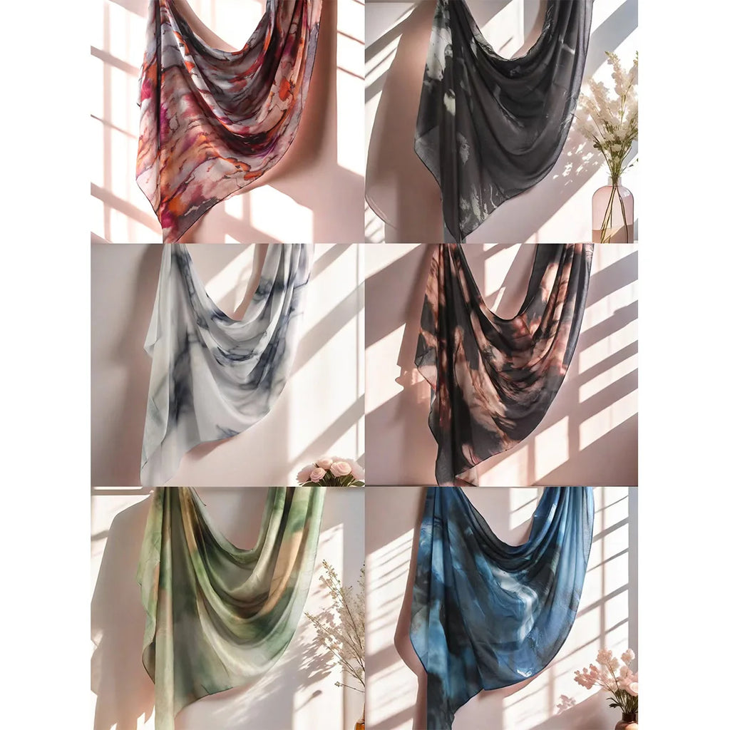 New Ramadan Hijab Leopard Print Women Bohemian Watercolor Soft Muslim Hijabs Floral Breathable Shawl Wrap Scarf Headscarf Warm