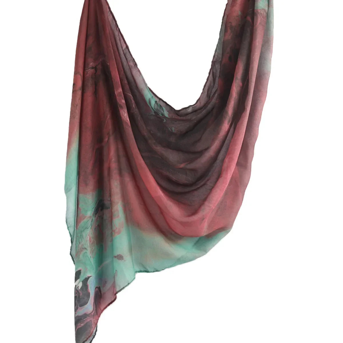 New Watercolor Hijabs for Women Floral  Print Hijab Scarf Breathable Soft Long Fashion Scarves Headscarf Paisley Muslim