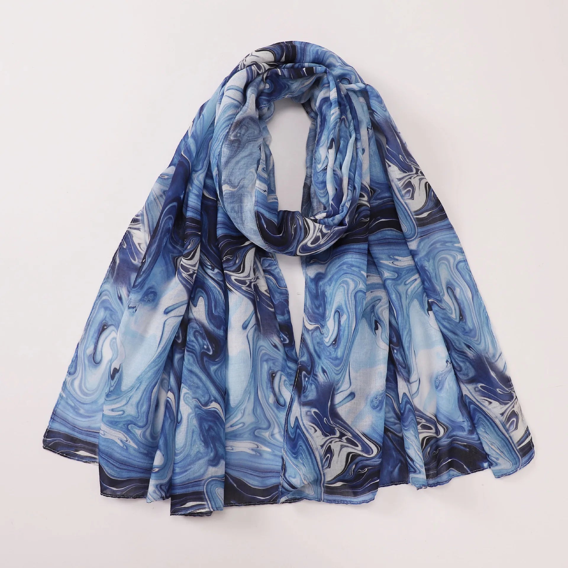 1Pcs New Watercolor Print Hijab Islam Ramadan Women Bohemian Soft Muslim Hijabs Foulard Arab Femme Shawl Wrap Scarf Headscarf