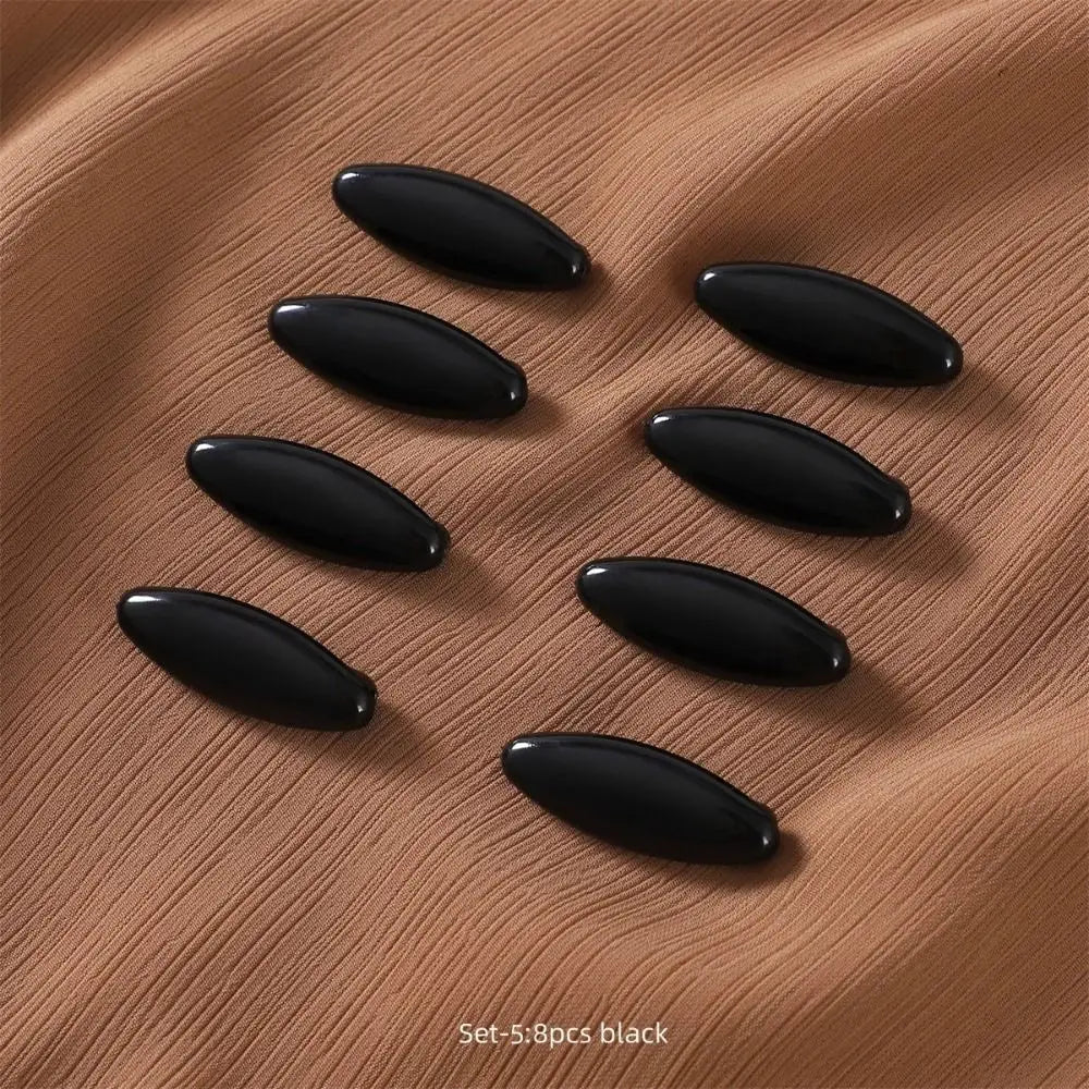 8pcs/set Elegantly Plastic Brooch Needle High Quality Scarf Accessory Fix Scarf Safety Pin Solid Color Hijab Brooch