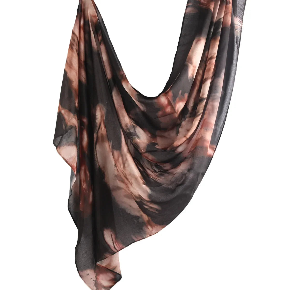 New Watercolor Hijabs for Women Floral  Print Hijab Scarf Breathable Soft Long Fashion Scarves Headscarf Paisley Muslim