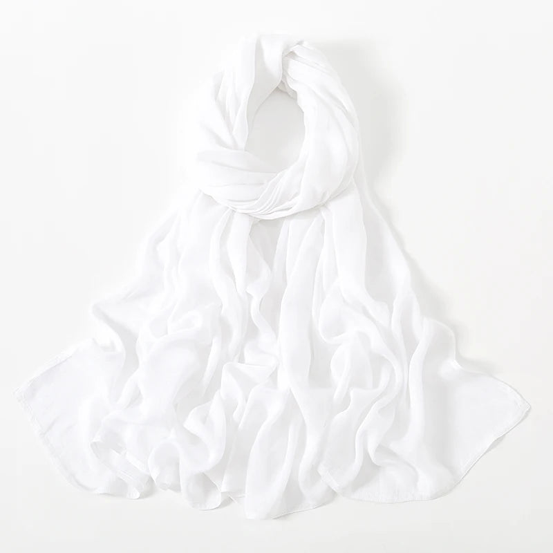 Rayon Viscose Muslim Woman Hijab Cotton Plain Musulman Scarves Solid Islamic Shawls and Wraps Soft Women's Turban Headband Veil