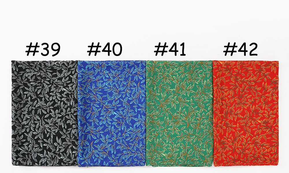New Printed Hijabs Shawl Bubble Chiffon Hijabs Woman Design Flower Shawls Muslim Scarves Headscarf Wraps Turbans Long Scarves