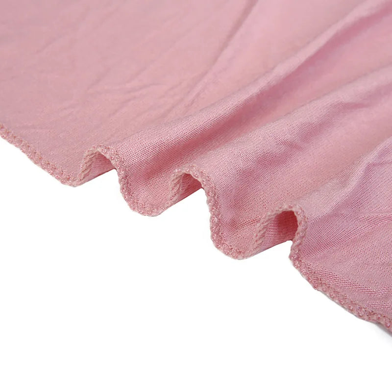 170x60cm Modal Jersey Instant Hijab Long Stretchy Soft Breathable Solid Color Head Wrap Shawl for Muslim Ladies Ramadan Prayer