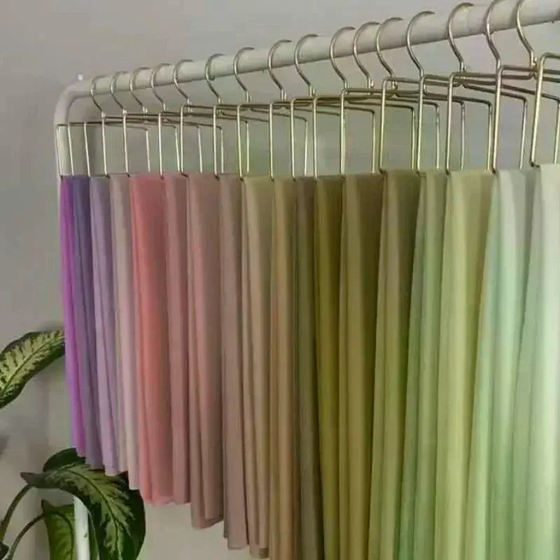 Ramadan Muslim Chiffon Hijabs For Woman Plain Color Headscarf Long Shawl Scarf Thin Breathable Sunscreen Head Wrap Hijabs Scarf