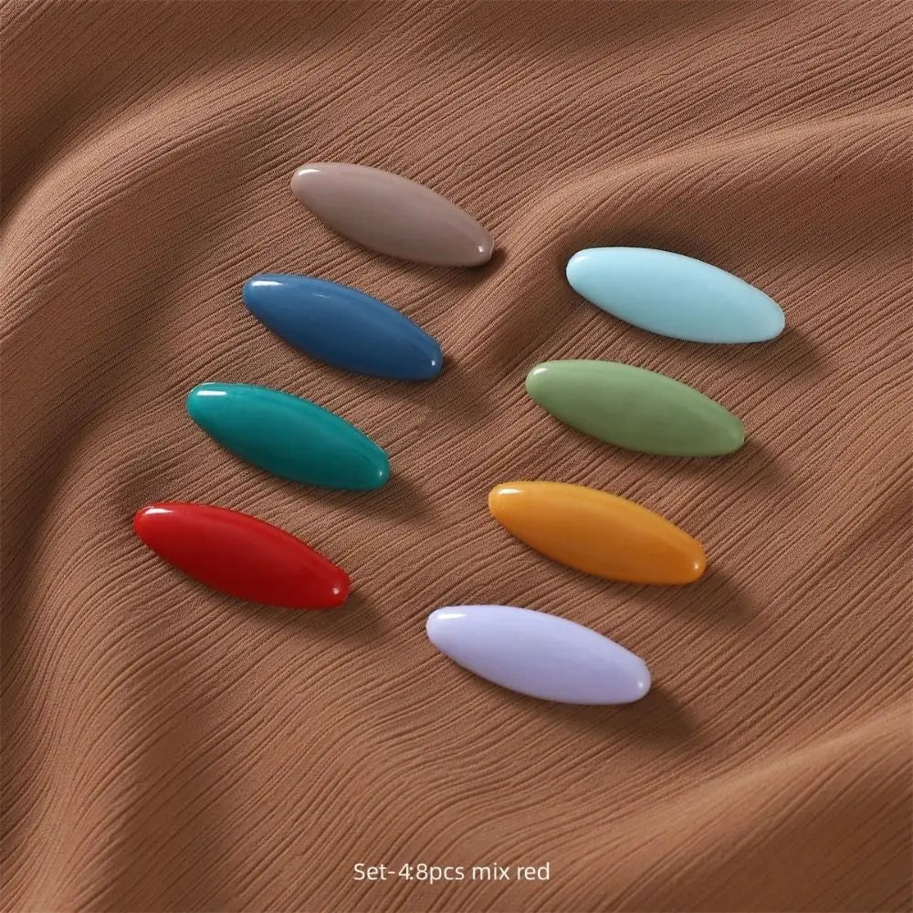8pcs/set Elegantly Plastic Brooch Needle High Quality Scarf Accessory Fix Scarf Safety Pin Solid Color Hijab Brooch