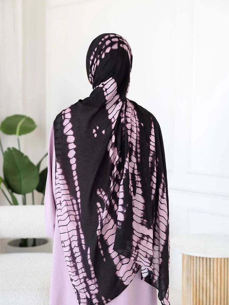 1Pcs Muslim Watercolour Print Hijabs Women Islamic Ramadan Headscarf Modal Cotton Foulard Femme Shawl Wrap Foulard Bandana 2026