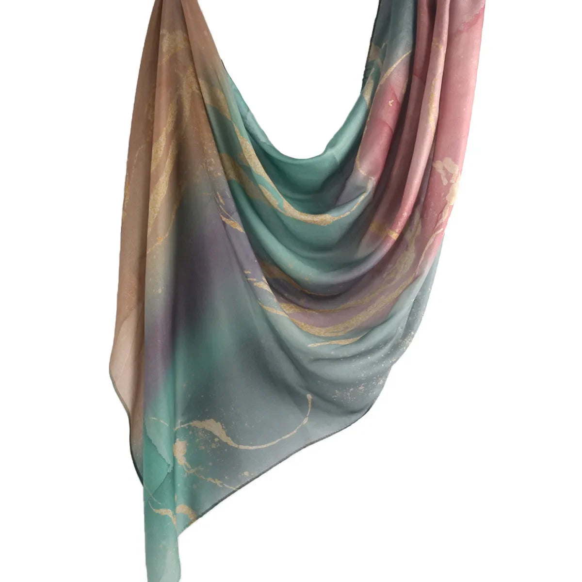 New Watercolor Hijabs for Women Floral  Print Hijab Scarf Breathable Soft Long Fashion Scarves Headscarf Paisley Muslim