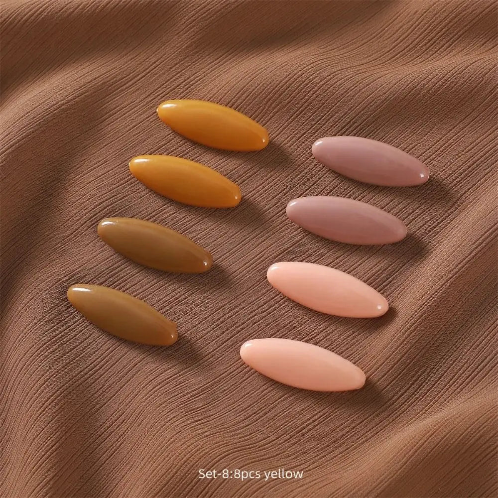 8pcs/set Elegantly Plastic Brooch Needle High Quality Scarf Accessory Fix Scarf Safety Pin Solid Color Hijab Brooch