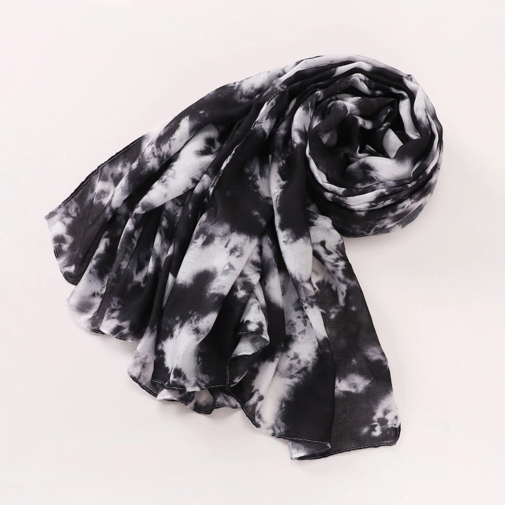 1Pcs New Watercolor Print Hijab Islam Ramadan Women Bohemian Soft Muslim Hijabs Foulard Arab Femme Shawl Wrap Scarf Headscarf