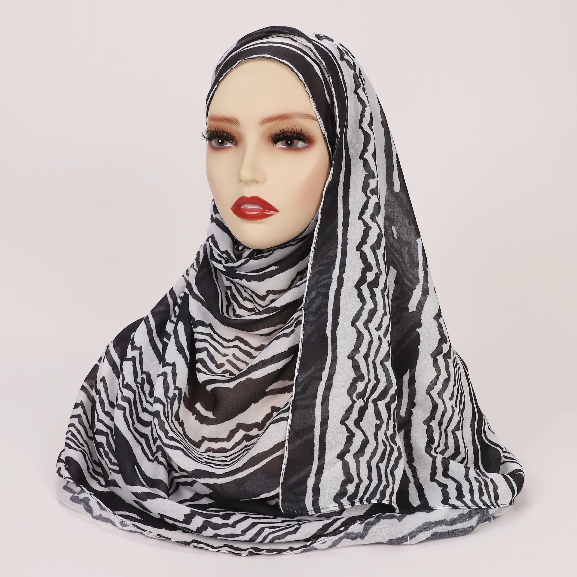 1Pcs New Watercolor Print Hijab Islam Ramadan Women Bohemian Soft Muslim Hijabs Foulard Arab Femme Shawl Wrap Scarf Headscarf
