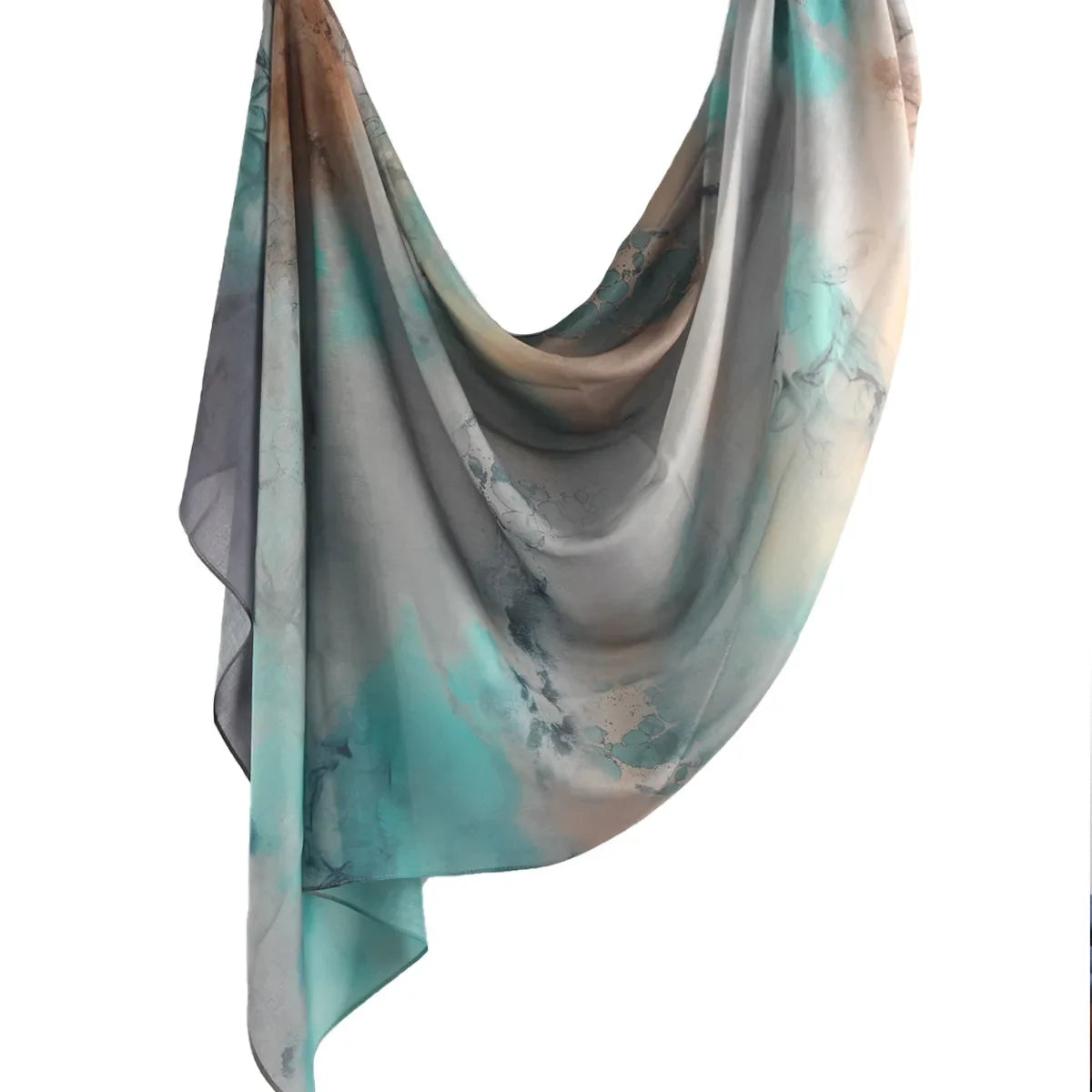 New Watercolor Hijabs for Women Floral  Print Hijab Scarf Breathable Soft Long Fashion Scarves Headscarf Paisley Muslim
