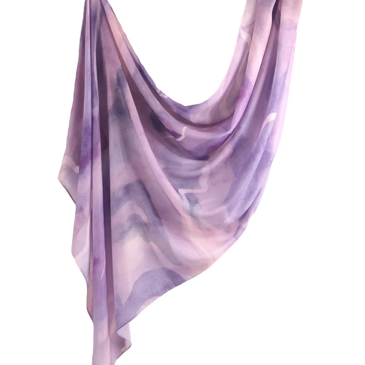 New Watercolor Hijabs for Women Floral  Print Hijab Scarf Breathable Soft Long Fashion Scarves Headscarf Paisley Muslim