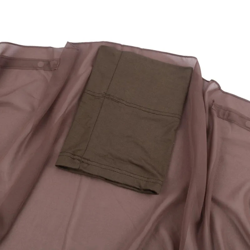 ONE TO WAN Premium Chiffon Hijab With Bulit-in Magnets Solid Color Easy To Wear Shawl Wrap With Undercap For Muslim Women