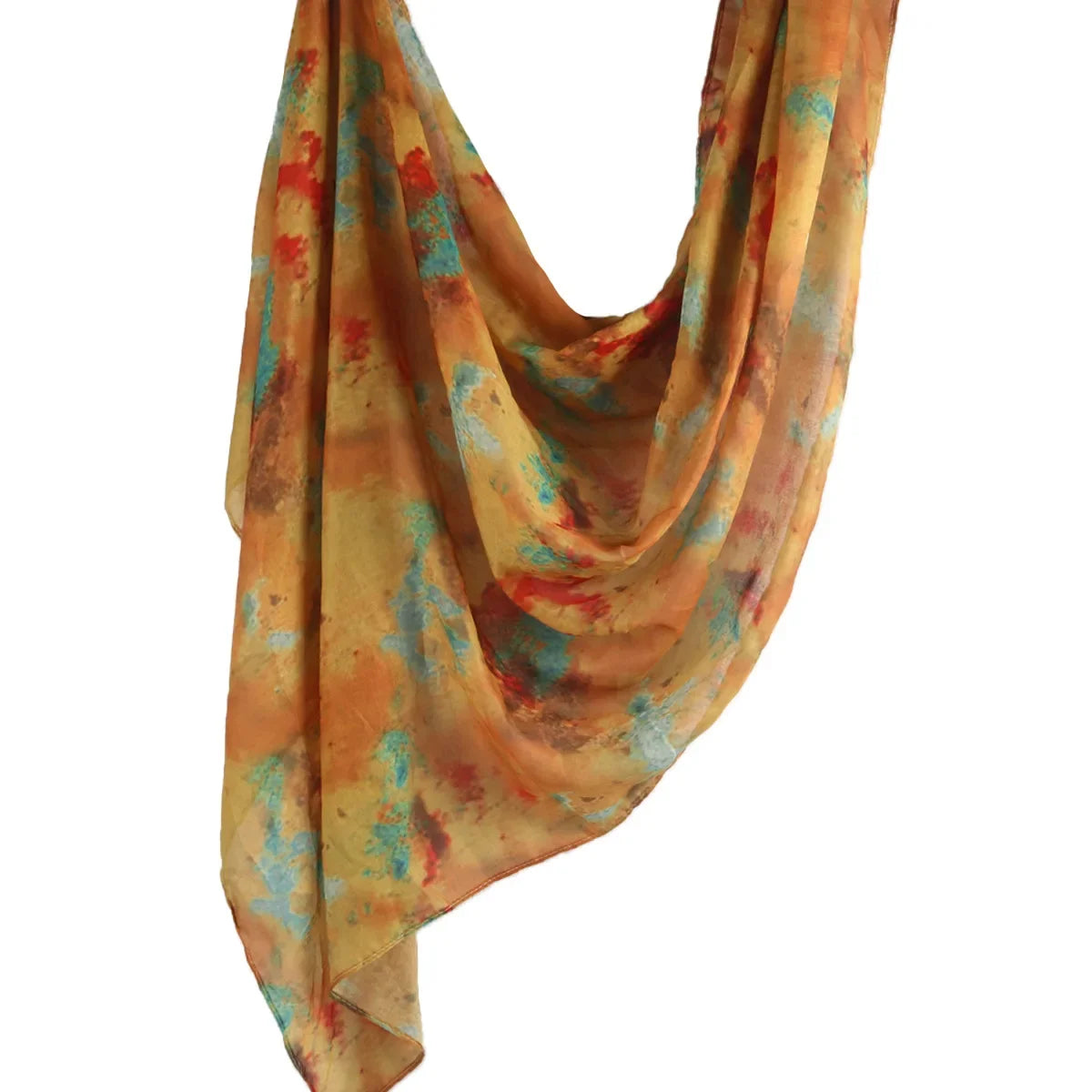 New Watercolor Hijabs for Women Floral  Print Hijab Scarf Breathable Soft Long Fashion Scarves Headscarf Paisley Muslim