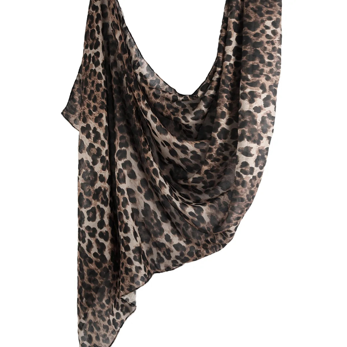 New Ramadan Hijab Leopard Print Women Bohemian Watercolor Soft Muslim Hijabs Floral Breathable Shawl Wrap Scarf Headscarf Warm