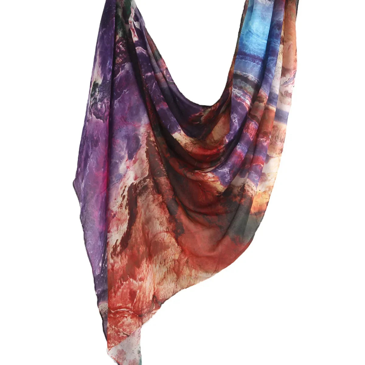 New Watercolor Hijabs for Women Floral  Print Hijab Scarf Breathable Soft Long Fashion Scarves Headscarf Paisley Muslim