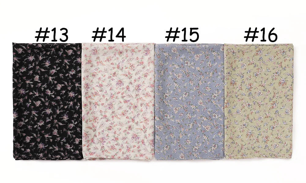 New Printed Hijabs Shawl Bubble Chiffon Hijabs Woman Design Flower Shawls Muslim Scarves Headscarf Wraps Turbans Long Scarves