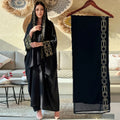Muslim Hijab Abayas For Women Arab Ramandan Eid Gold Embroidery Open Modest Abaya Dubai Kaftan Dresses Islamic Clothing 2024 New