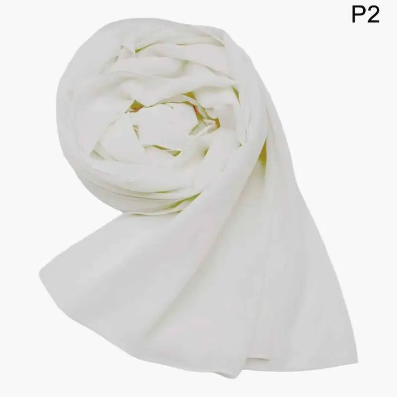 Ramadan Muslim Chiffon Hijabs For Woman Plain Color Headscarf Long Shawl Scarf Thin Breathable Sunscreen Head Wrap Hijabs Scarf