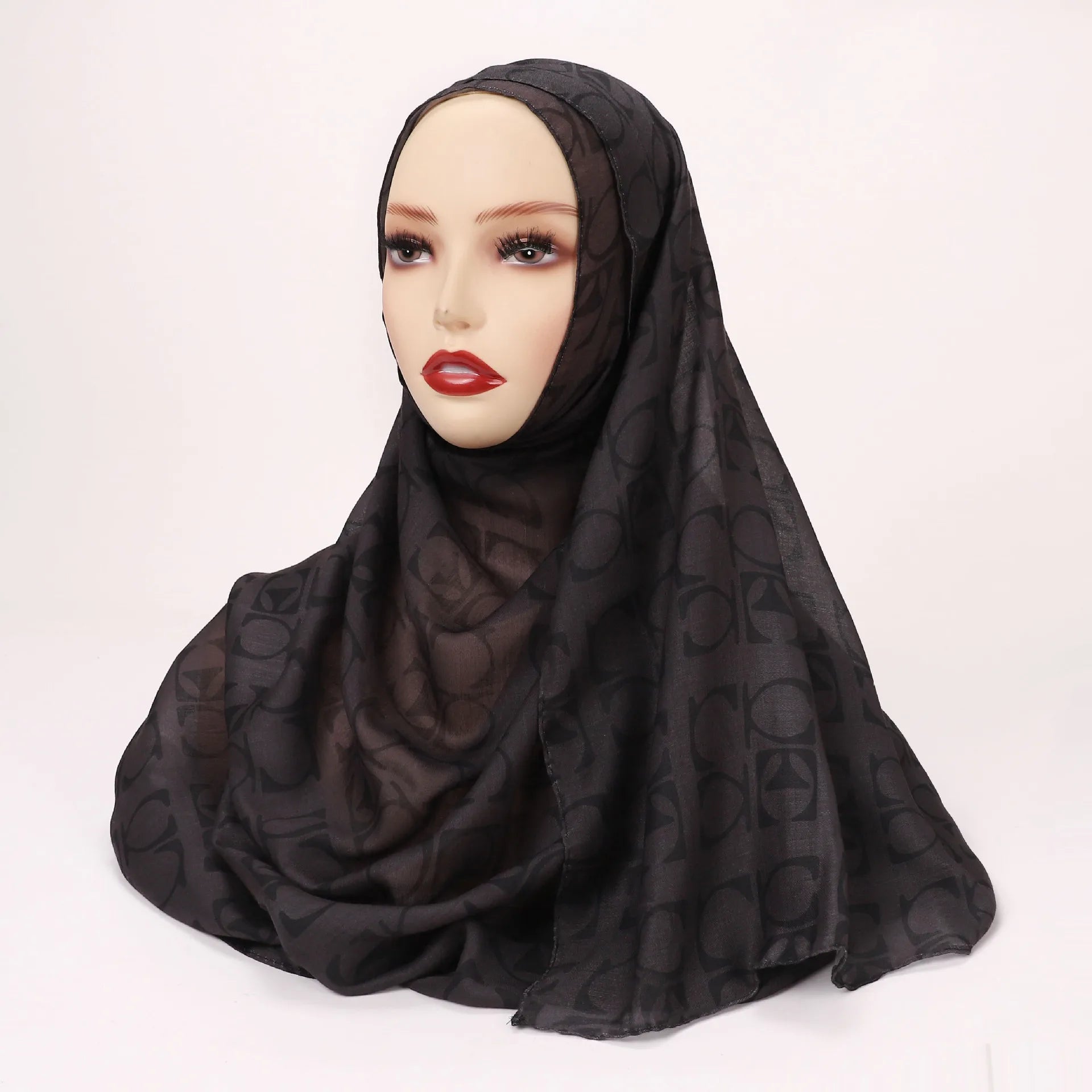 1Pcs New Watercolor Print Hijab Islam Ramadan Women Bohemian Soft Muslim Hijabs Foulard Arab Femme Shawl Wrap Scarf Headscarf