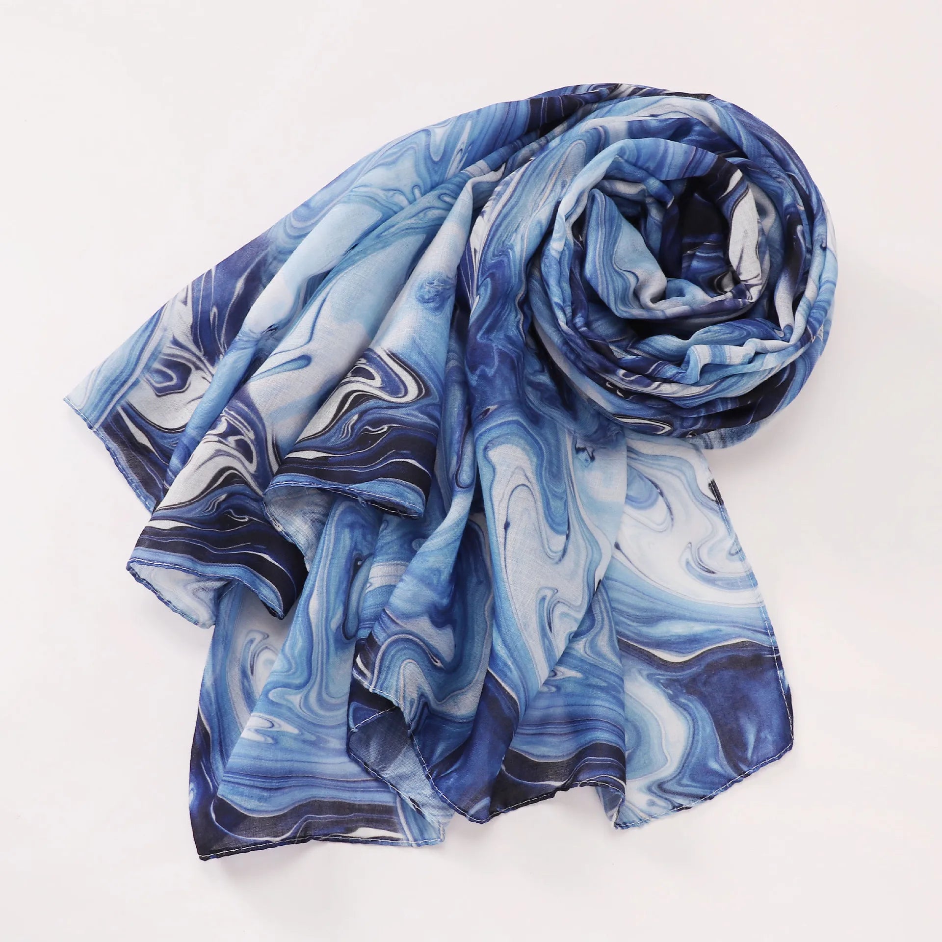 1Pcs New Watercolor Print Hijab Islam Ramadan Women Bohemian Soft Muslim Hijabs Foulard Arab Femme Shawl Wrap Scarf Headscarf