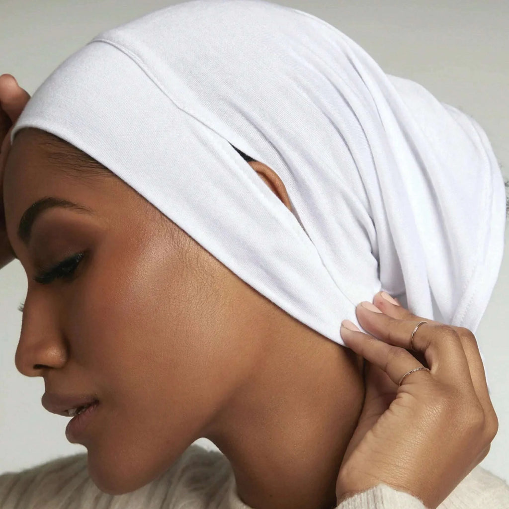 Trendy Women's Hijab Islamic Under Scarf Ready Solid Color Undercap With Ear Hole Hijab Caps Bandanas Cap Under Caps For Hijabs