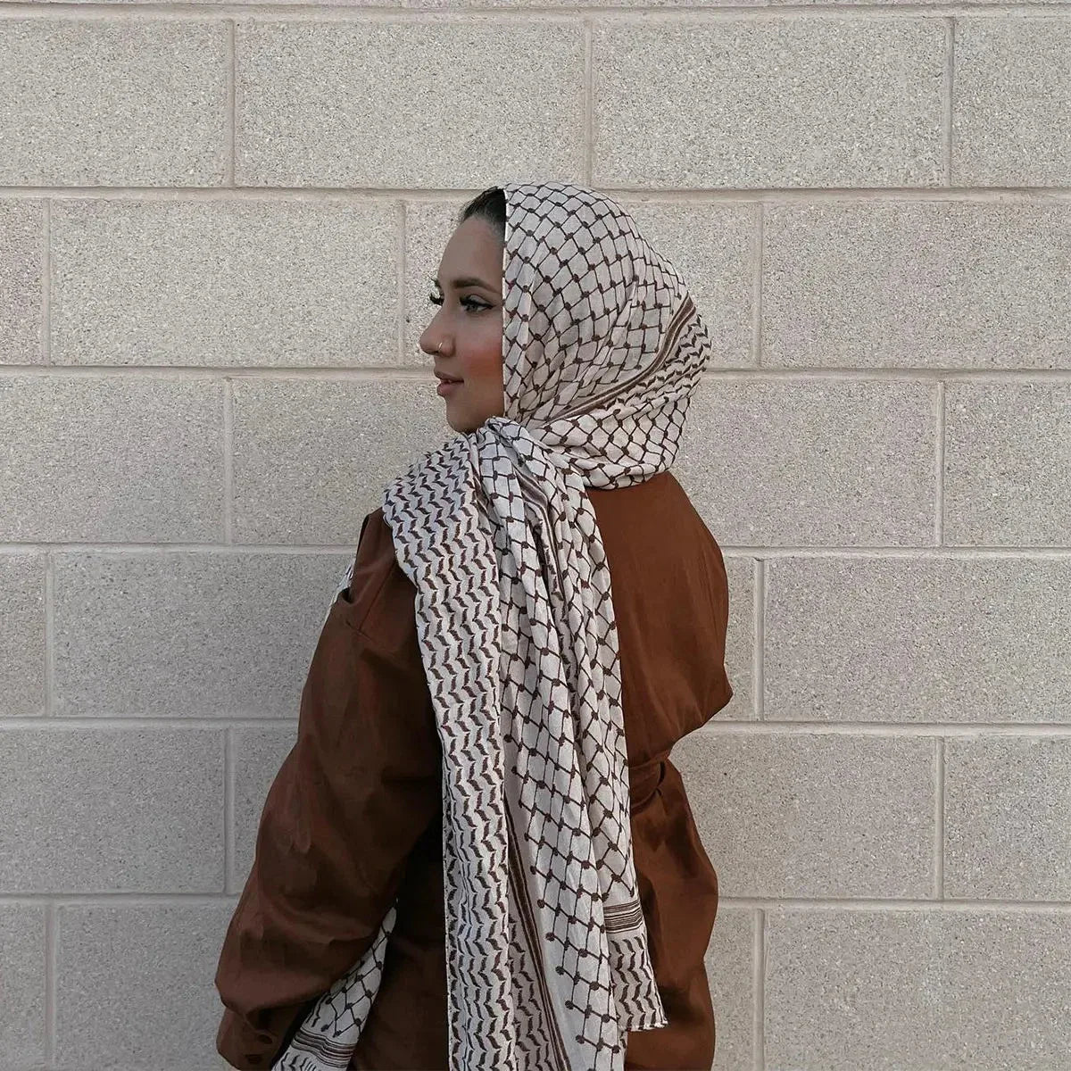 180*70cm Middle East Islam Arab Keffiyeh Muslim Shawl Printing Chiffon Palestine Hijab Head Neck Scarves Musulman Hijabs