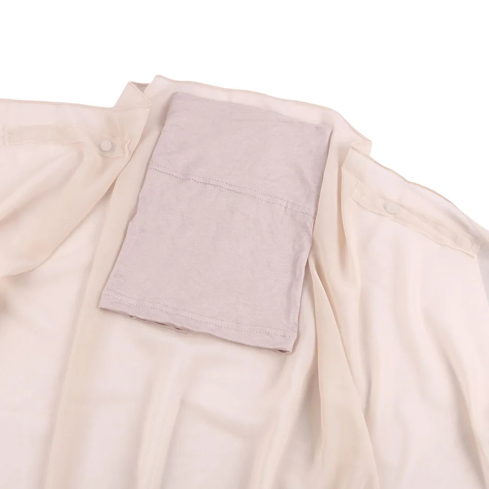 ONE TO WAN Premium Chiffon Hijab With Bulit-in Magnets Solid Color Easy To Wear Shawl Wrap With Undercap For Muslim Women