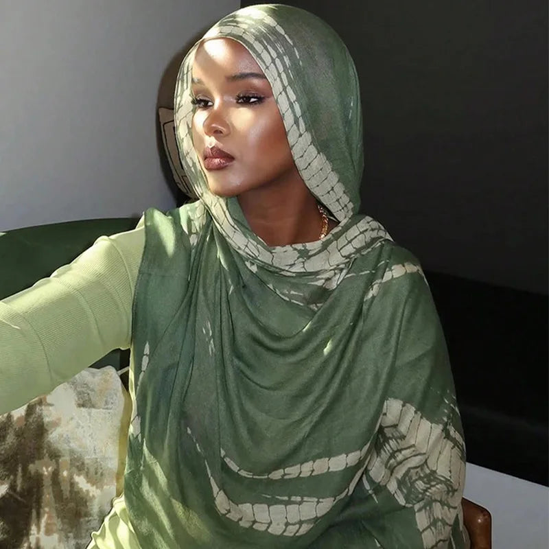 1Pcs Muslim Watercolour Print Hijabs Women Islamic Ramadan Headscarf Modal Cotton Foulard Femme Shawl Wrap Foulard Bandana 2026