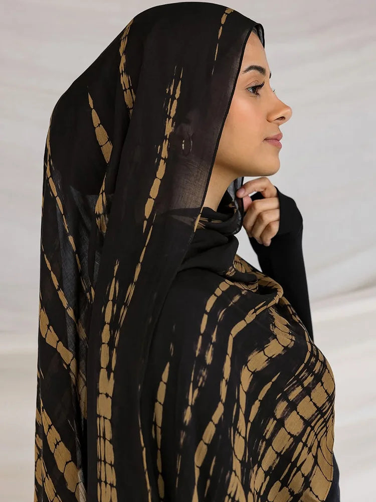 1Pcs Muslim Watercolour Print Hijabs Women Islamic Ramadan Headscarf Modal Cotton Foulard Femme Shawl Wrap Foulard Bandana 2026