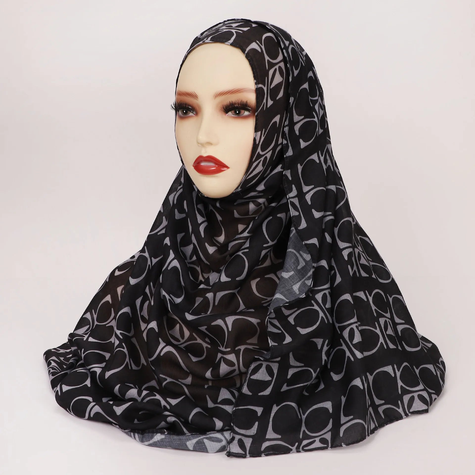 1Pcs New Watercolor Print Hijab Islam Ramadan Women Bohemian Soft Muslim Hijabs Foulard Arab Femme Shawl Wrap Scarf Headscarf