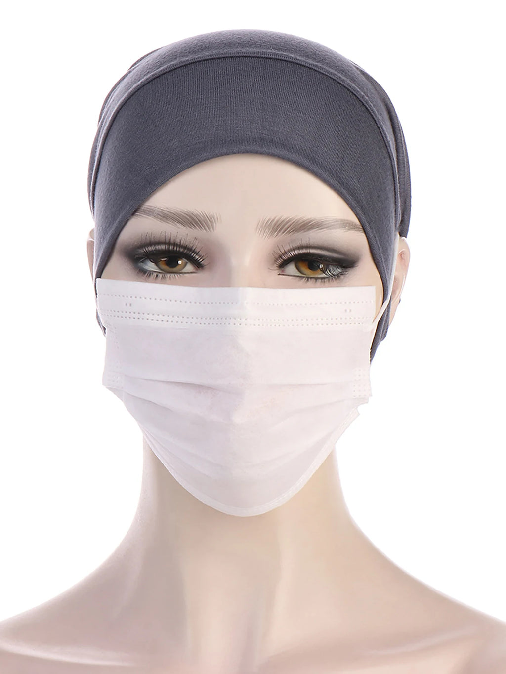 Trendy Women's Hijab Islamic Under Scarf Ready Solid Color Undercap With Ear Hole Hijab Caps Bandanas Cap Under Caps For Hijabs