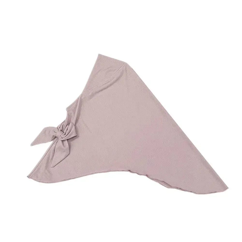 For 2 To 6 Years Old Children Fabric Type Muslim Kids Girls Hijab Vertical Stripe Worship Hat Summer Accessory