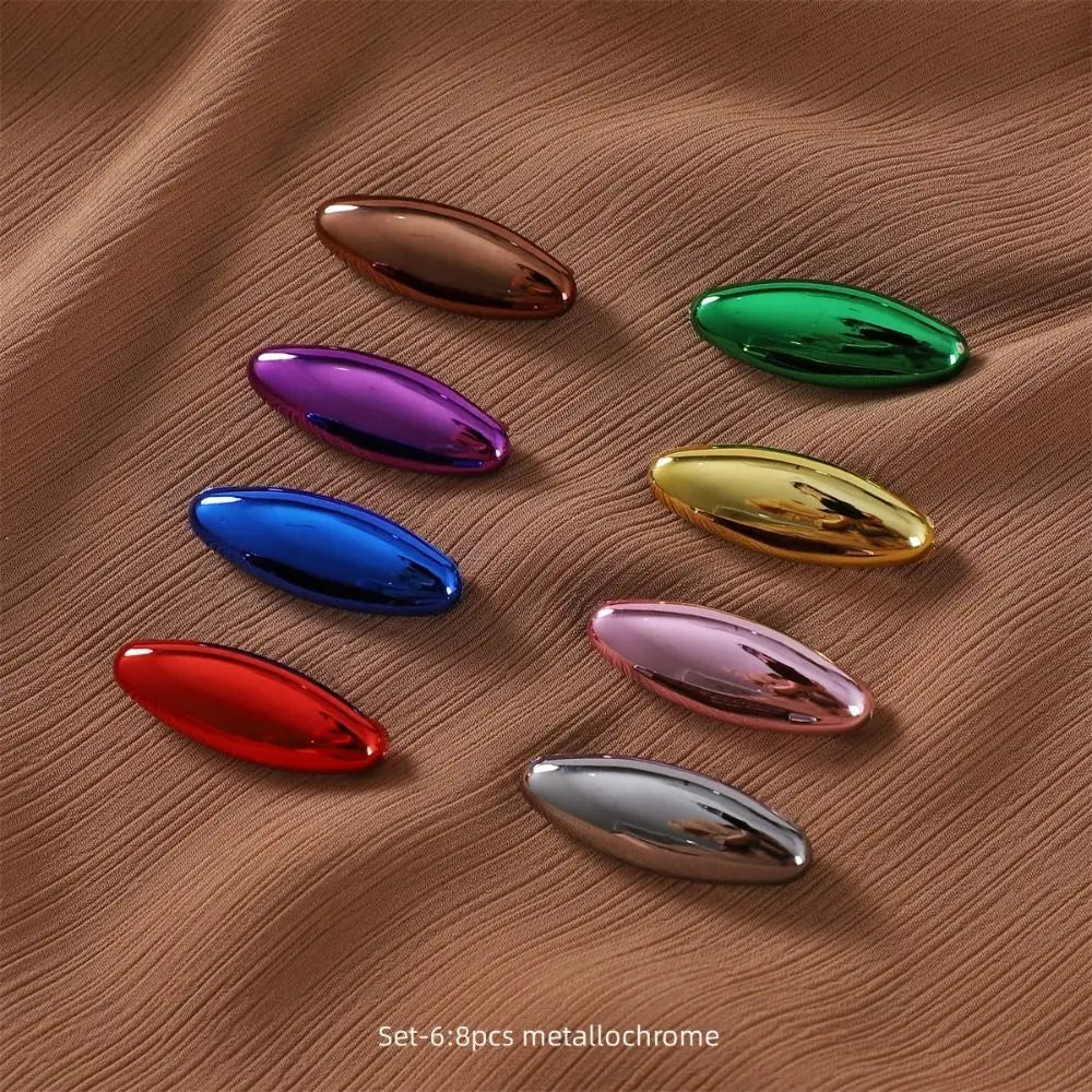 8pcs/set Elegantly Plastic Brooch Needle High Quality Scarf Accessory Fix Scarf Safety Pin Solid Color Hijab Brooch
