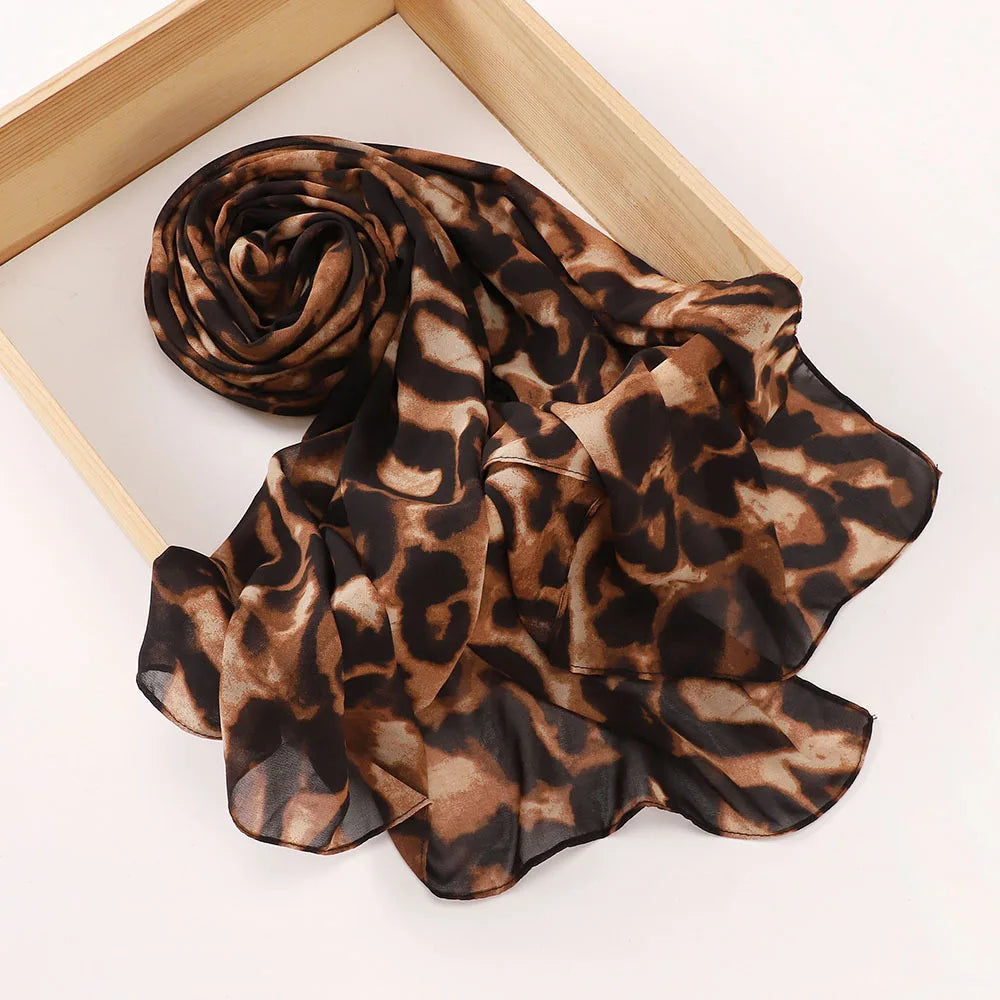New Printed Hijabs Shawl Bubble Chiffon Hijabs Woman Design Flower Shawls Muslim Scarves Headscarf Wraps Turbans Long Scarves