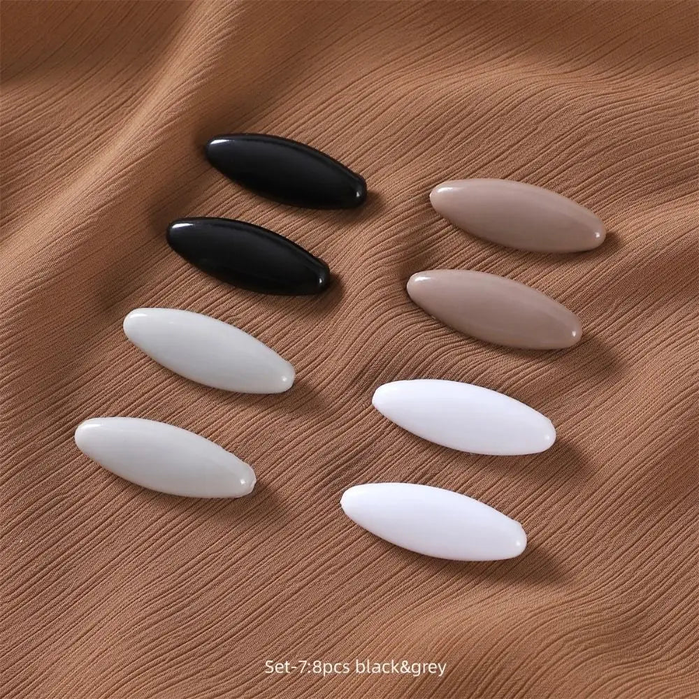 8pcs/set Elegantly Plastic Brooch Needle High Quality Scarf Accessory Fix Scarf Safety Pin Solid Color Hijab Brooch