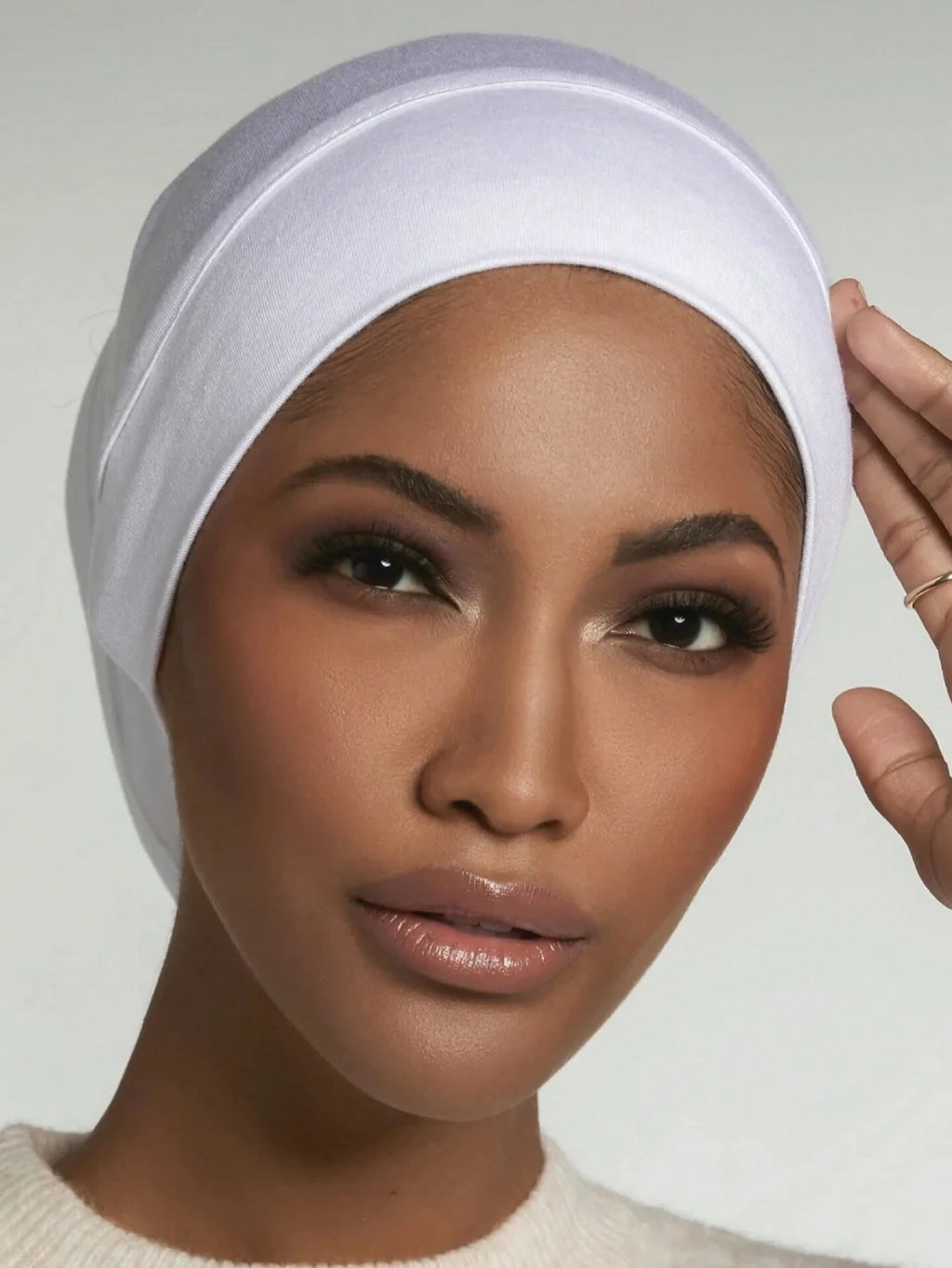 Trendy Women's Hijab Islamic Under Scarf Ready Solid Color Undercap With Ear Hole Hijab Caps Bandanas Cap Under Caps For Hijabs